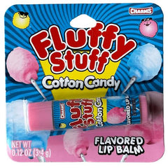 Fluffy stuff cotton candy lip balm