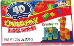 4D gummy blocks red 100g