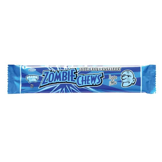 Zombie chews sour blue raspberry 28g